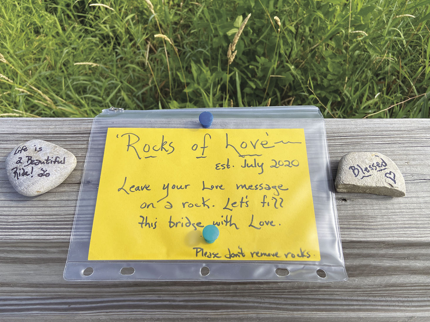 Rocks of Love sign